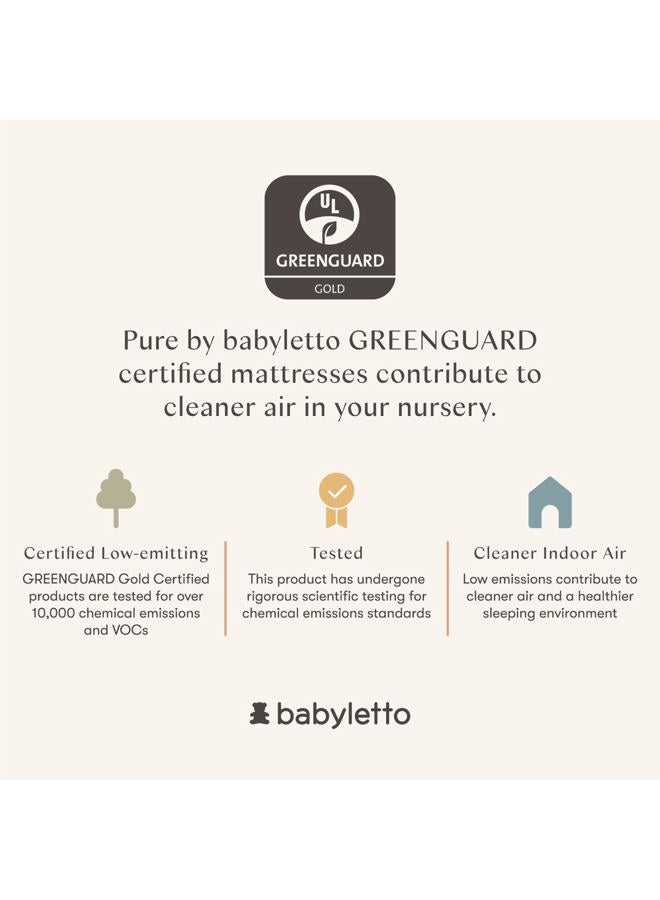 Babyletto Pure Core Crib Mattress, Hybrid Quilted Waterproof Cover, 2-Stage, Greenguard Gold Certified - Image 3