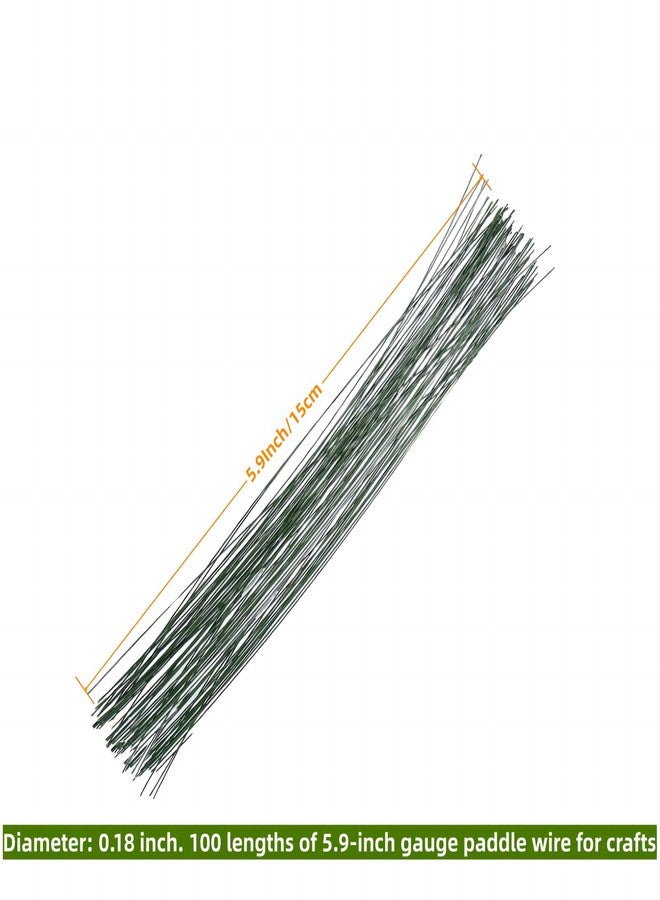 ENLAYER 4 Pieces Christmas Wire Wreath Frame(14Inch),ENLAYER Metal Frame Dark Green Round Wreath with 12 Golden Bow Tie,12 Silver Bow Tie, 100 Lengths of 5.9-Inch Gauge Paddle Wire for Crafts - Image 5