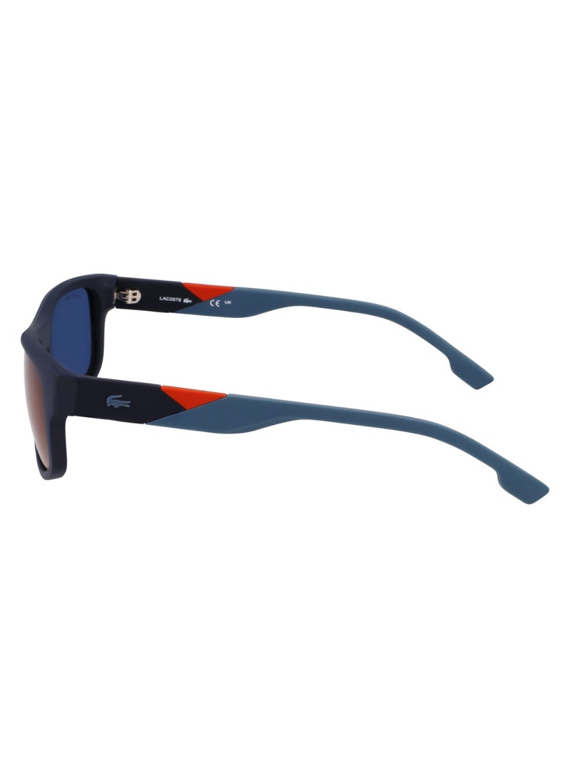 LACOSTE FULL RIM INJ-RUBBER INJECTED LACOSTE SUNS L6042S 5517 (424) MATTE BLUE/BLUE FLASH ORANGE - Image 4