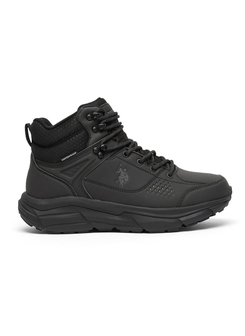 U.S. Polo Assn. Women's Black High-Top Waterproof Sneakers with Lace-Up Design – Durable and Stylish for All-Day Comfort  - Image 1