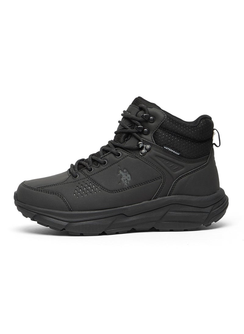 U.S. Polo Assn. Women's Black High-Top Waterproof Sneakers with Lace-Up Design – Durable and Stylish for All-Day Comfort  - Image 2
