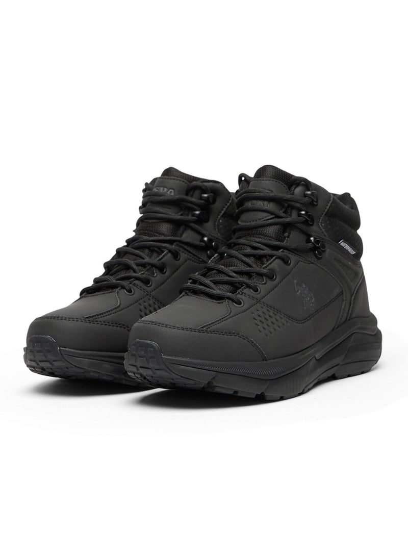 U.S. Polo Assn. Women's Black High-Top Waterproof Sneakers with Lace-Up Design – Durable and Stylish for All-Day Comfort  - Image 3