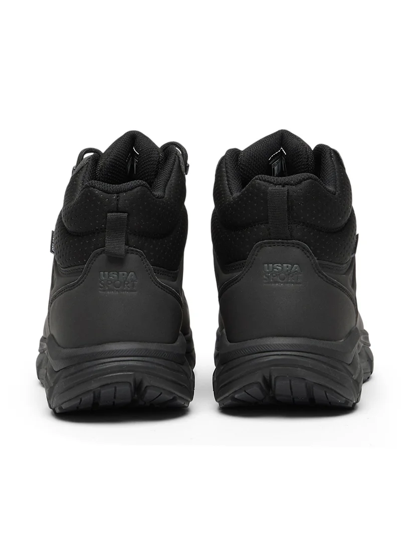 U.S. Polo Assn. Women's Black High-Top Waterproof Sneakers with Lace-Up Design – Durable and Stylish for All-Day Comfort