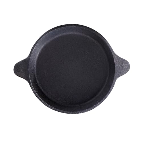Kichera 10 Inch Pre Seasoned Cast Iron Fish Fry Pan | 2 Loop Handles, 1.5kg Weight | Natural Non-Stick Induction Fish Fry Tawa Pan |Cast Iron Cookware Frying Pan | 25cm Diameter - Image 1