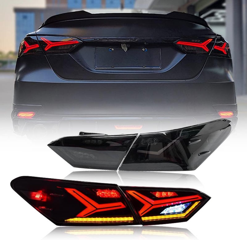 T T-ABC LED Tail Lights for Toyota Camry 2018-2023 - Rear Lamp Taillight Assembly - Image 1