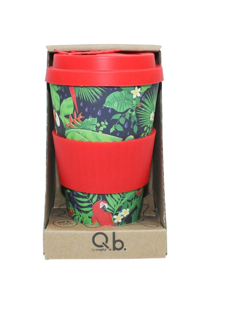 Mopita Natural Travel Mug Made of Organic Natural Bamboo Fiber with Silicone Lid and Comfortable Grip Eco-friendly Best for Healthy Lifestyle Takeaway Coffee Cup with Lid in an Elegant Stylish Design  - Image 5