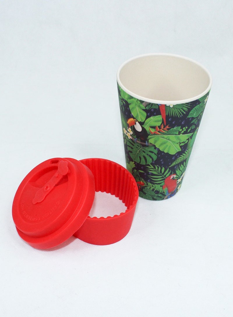 Mopita Natural Travel Mug Made of Organic Natural Bamboo Fiber with Silicone Lid and Comfortable Grip Eco-friendly Best for Healthy Lifestyle Takeaway Coffee Cup with Lid in an Elegant Stylish Design  - Image 3