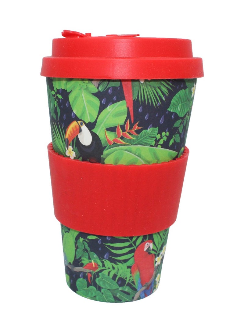 Mopita Natural Travel Mug Made of Organic Natural Bamboo Fiber with Silicone Lid and Comfortable Grip Eco-friendly Best for Healthy Lifestyle Takeaway Coffee Cup with Lid in an Elegant Stylish Design  - Image 4