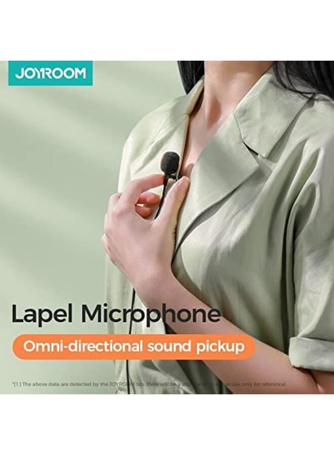 جوي روم ميكروفون Jr Lm2 True Wireless Lavalier للبث المباشر وتسجيل الفيديو مع قابس Lightning باللون الأسود - Image 3