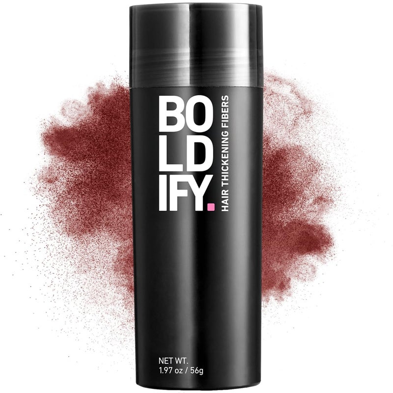 BOLDIFY Hair Fibers (56g) - Fill In Thinning and Fine Hair for an Instantly Fuller, Thicker Look - 14 Shades for Women & Men - Dark Auburn - Image 1