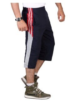 Vego Vego Mens Cotton Three By Fourth, 3/4, Capri, Three Quarter Navy Regular  - Image 3