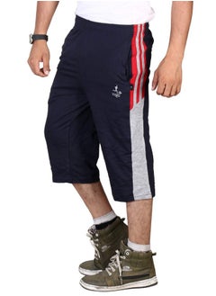 Vego Vego Mens Cotton Three By Fourth, 3/4, Capri, Three Quarter Navy Regular  - Image 1