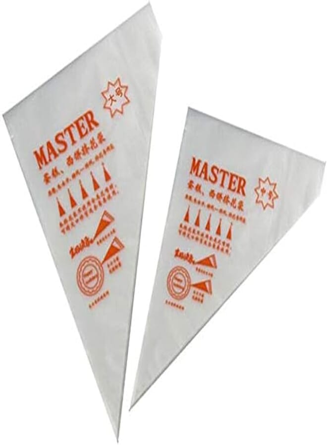 Master 100PCS Different Size Plastic Material Disposable Bags Icing Nozzle Fondant Cake Decorating Pastry Tool Dessert Decorators