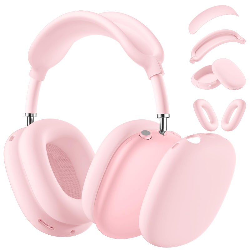 Lerobo for AirPods Max Case, Anti-Scratch Ear Pad & Headband Protector, Soft Silicone Skin for Apple AirPods Max 2024/2020 Accessories (Pink) - Image 1