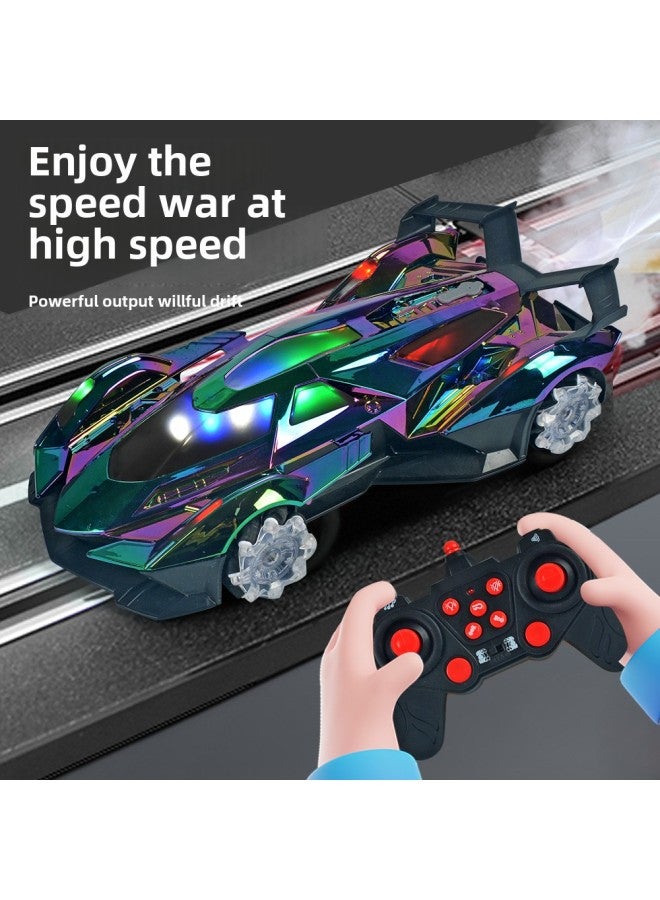 Loquat Drift Spray Remote Control Car Stunt Children Racing Car Charging Induction Electric Remote Control Car Toy-Color:Dual Remote Control-blue - Image 3