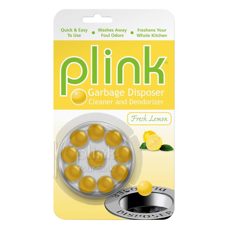 Plink Plink Garbage Disposal Cleaner Deodorizer Fresh Lemon 008 ozPack of 2 