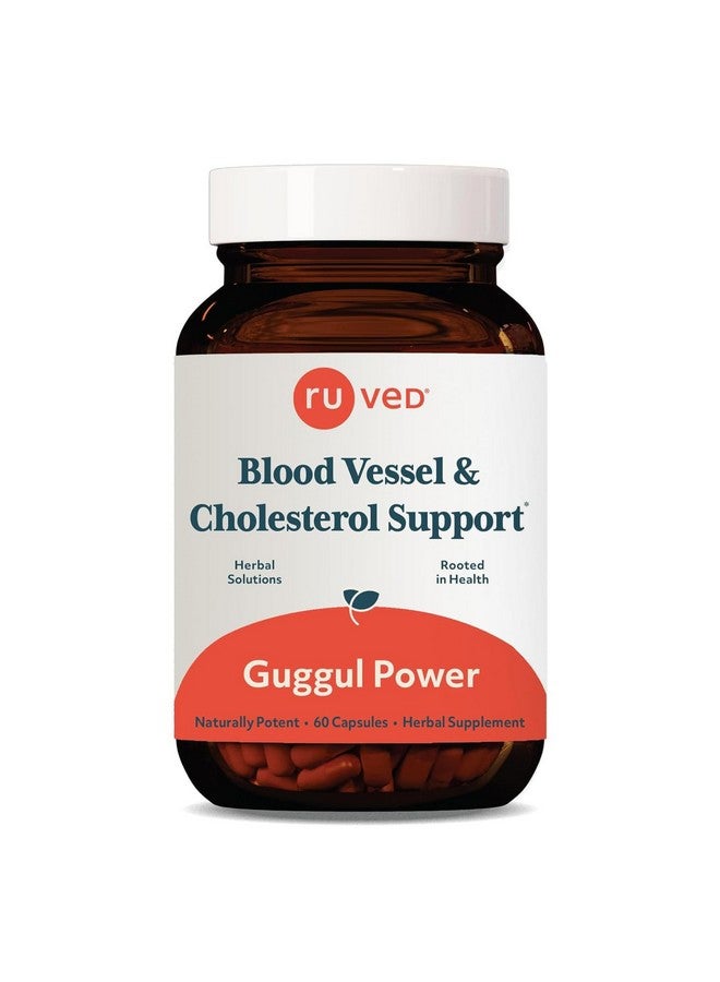 R-U VED Ruved Guggul Power Herbal Supplement for Ayurvedic Cholesterol Support, Red Yeast Rice, Bergamot, Guggul, and Amla Supplement for Women and Men, 60 Vegetarian Capsules - Image 1