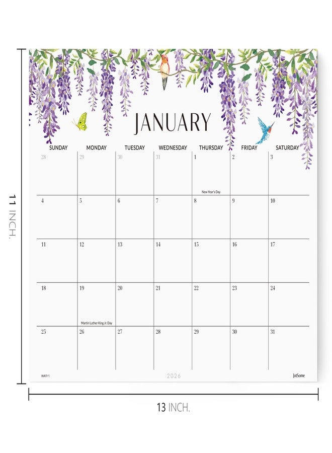 Jotsome Magnetic Calendar for Refrigerator 2025-2026, Academic Monthly Fridge Calendar From August 2025 to December 2026 13x11 inch, Easy Organizing (Floral) - Image 2