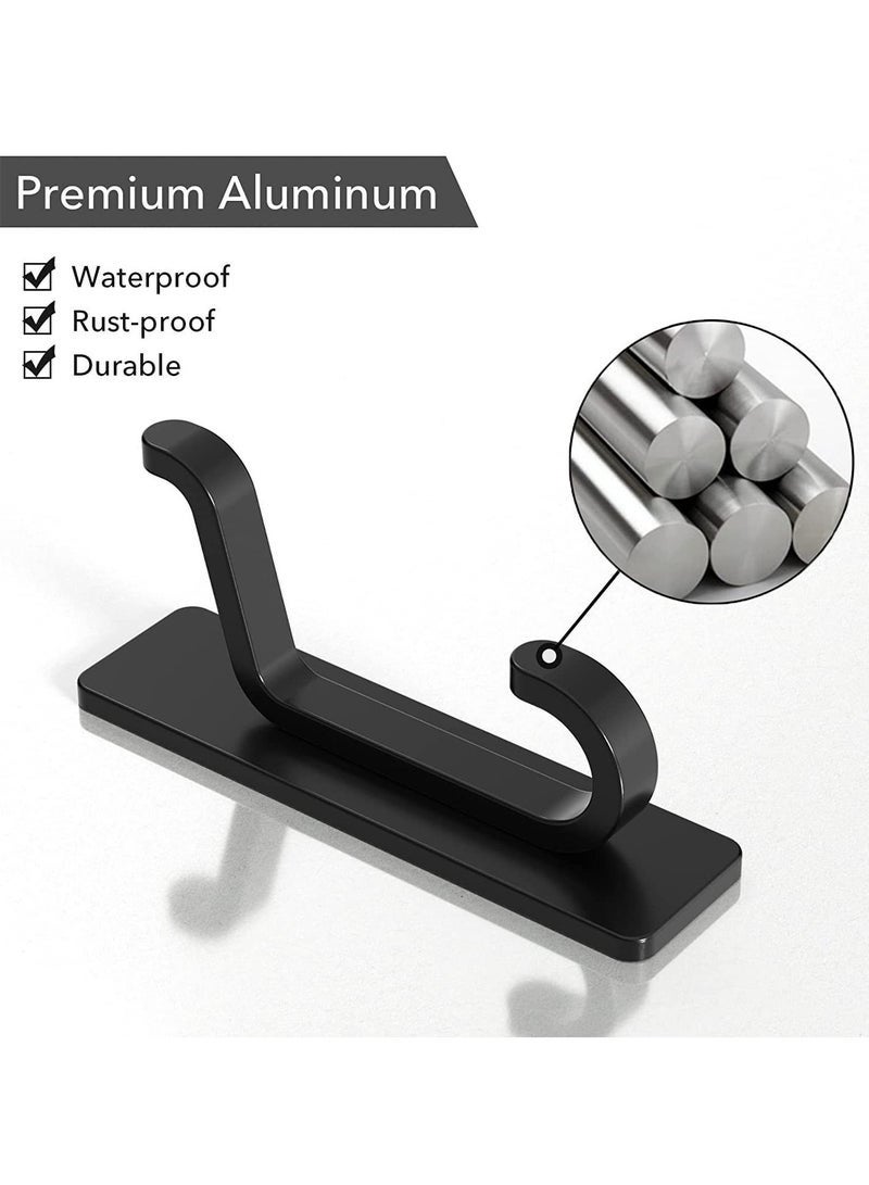 كيلا مجموعة من 4 خطافات جدارية ذاتية اللصق، خطافات متينة من الفولاذ المقاوم للصدأ، خطافات سهلة التركيب لتنظيم الحمام والمطبخ لتعليق المناشف والملابس والأواني، لا حاجة للثقب - Image 4