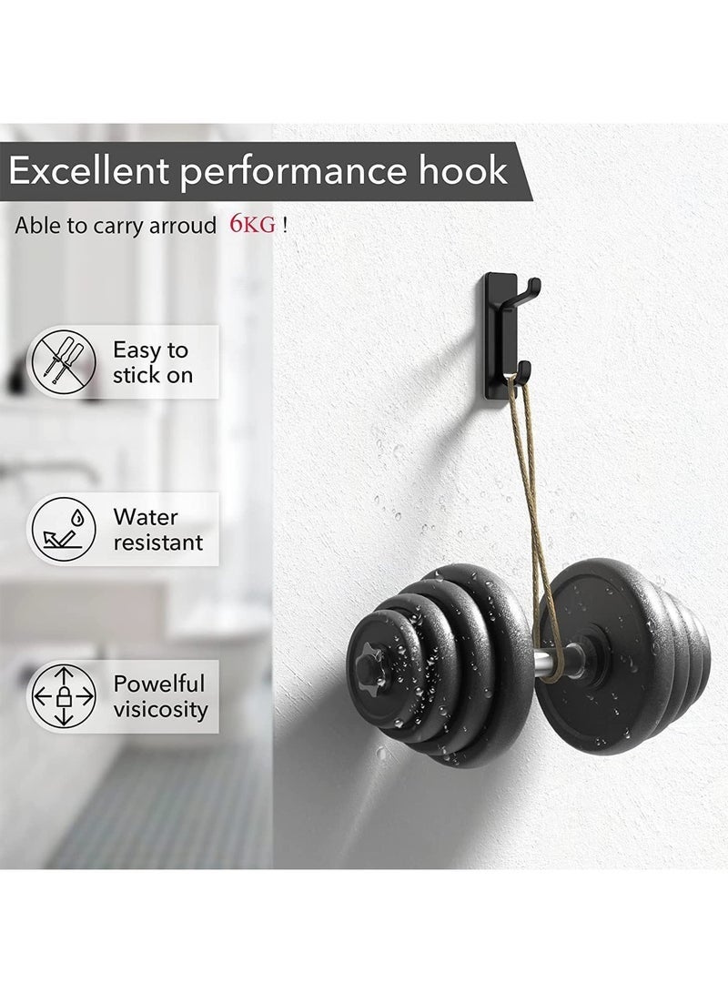 كيلا مجموعة من 4 خطافات جدارية ذاتية اللصق، خطافات متينة من الفولاذ المقاوم للصدأ، خطافات سهلة التركيب لتنظيم الحمام والمطبخ لتعليق المناشف والملابس والأواني، لا حاجة للثقب - Image 3