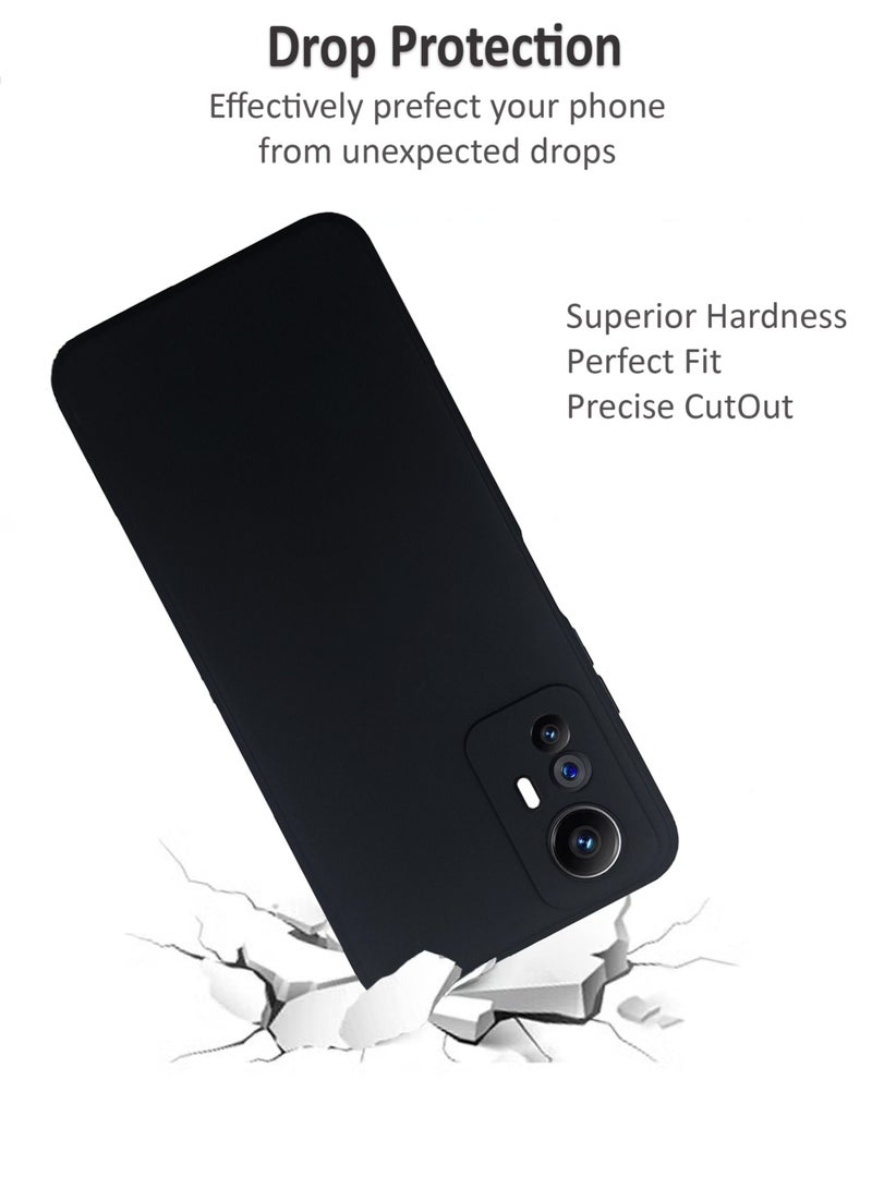 غطاء حماية خلفي من السيليكون لهاتف Xiaomi Redmi Note 12S - أسود - Image 2