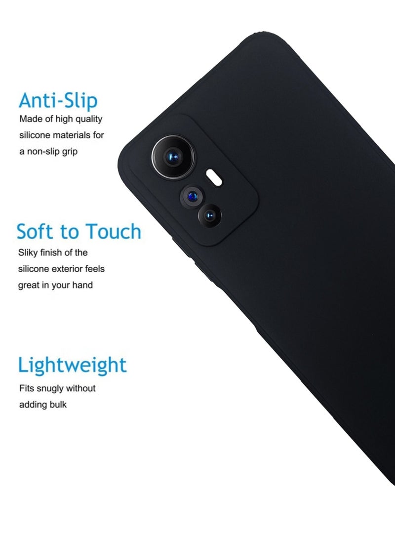 غطاء حماية خلفي من السيليكون لهاتف Xiaomi Redmi Note 12S - أسود - Image 3