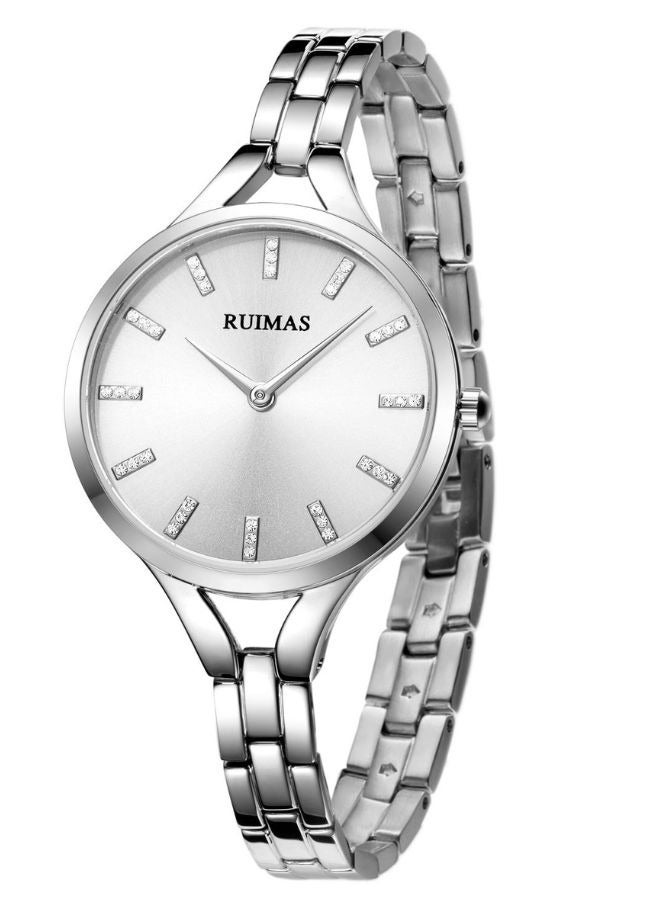 رويماس ساعة يد نسائية من Ruimas فاخرة من الفولاذ المقاوم للصدأ على شكل سوار ومقاومة للماء - Image 1