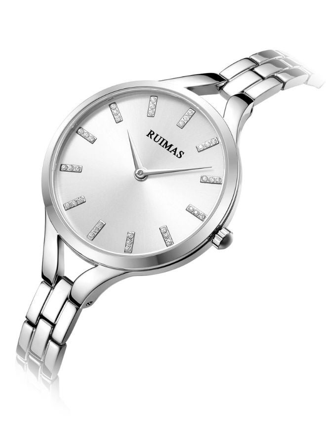 رويماس ساعة يد نسائية من Ruimas فاخرة من الفولاذ المقاوم للصدأ على شكل سوار ومقاومة للماء - Image 3