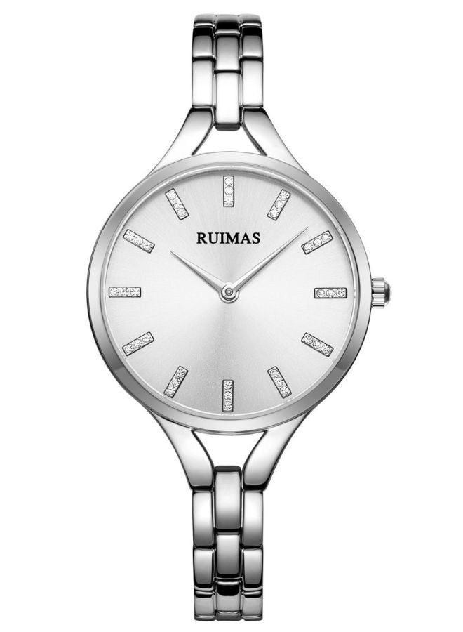 رويماس ساعة يد نسائية من Ruimas فاخرة من الفولاذ المقاوم للصدأ على شكل سوار ومقاومة للماء - Image 2