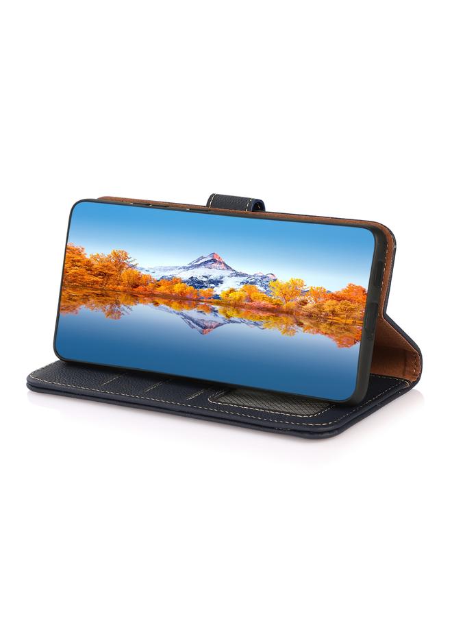 S-TOP Case For Honor X50i 5G/90 Lite KHAZNEH Custer Genuine Leather RFID Phone Case - Image 5