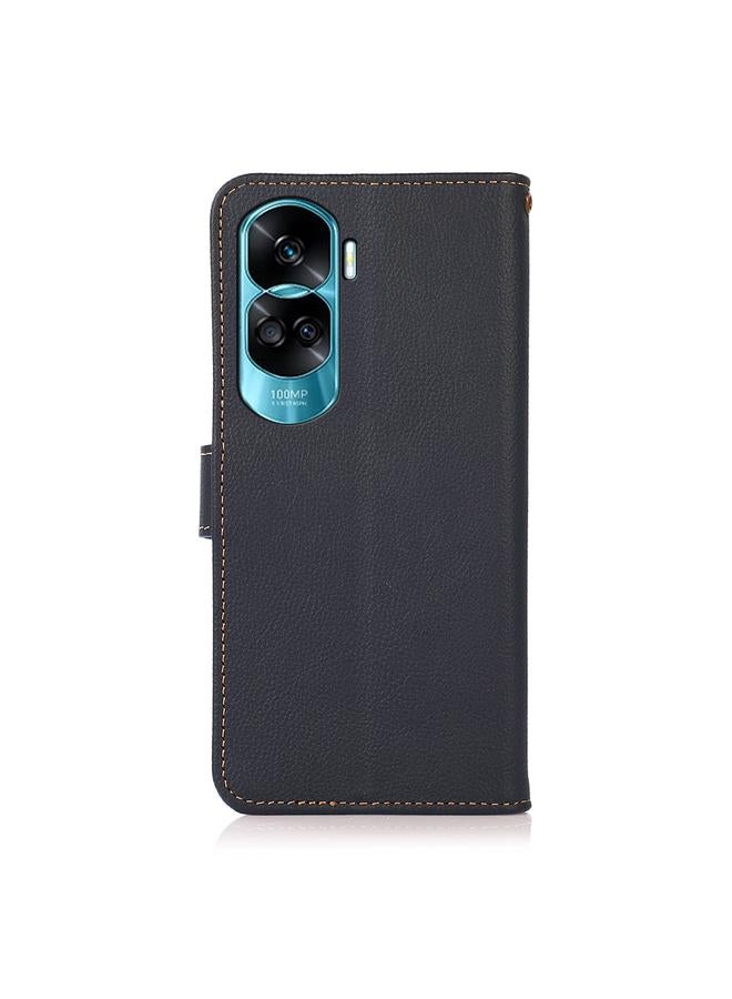 S-TOP Case For Honor X50i 5G/90 Lite KHAZNEH Custer Genuine Leather RFID Phone Case - Image 3