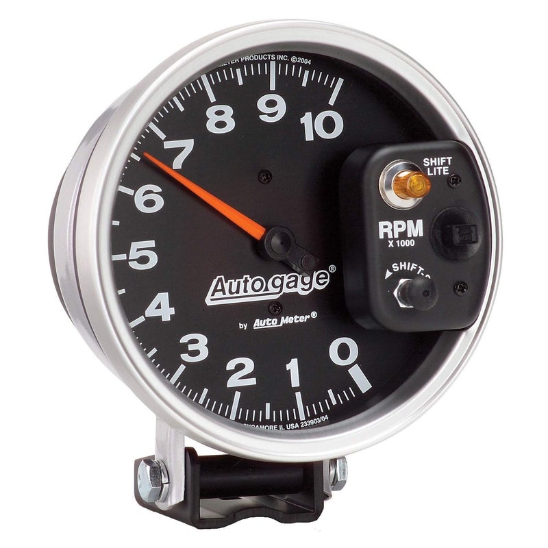 AUTO METER 233903 Autogage Monster ShiftLite Tachometer5000 inBlack dialSilver bezel