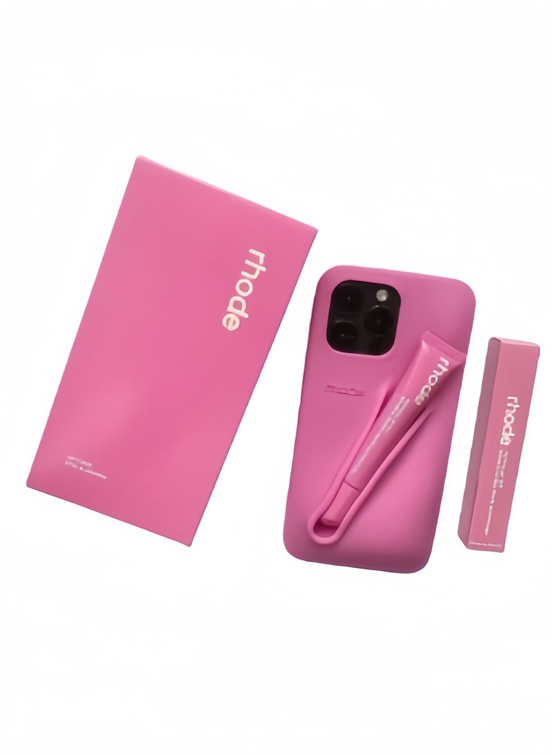 rhode Silicone Lip Holder for Cell Phone, Lip Gloss Adhesive Sleeve for Phone, Lip Holder Stick-on Phone Case, Back Stick On Holder for iPhone Phones（SHORTCAKE） - Image 2