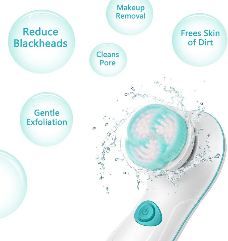 Cnaier Rechargeable Facial Cleansing Spin Brush Set with 4 Exfoliation Brush Heads - Waterproof Face Spa System by - Face Brushes for Cleansing and Exfoliating - Image 4