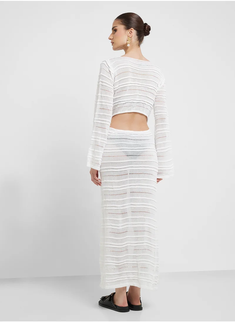 جينجر Crochet Knitted Beach Dress