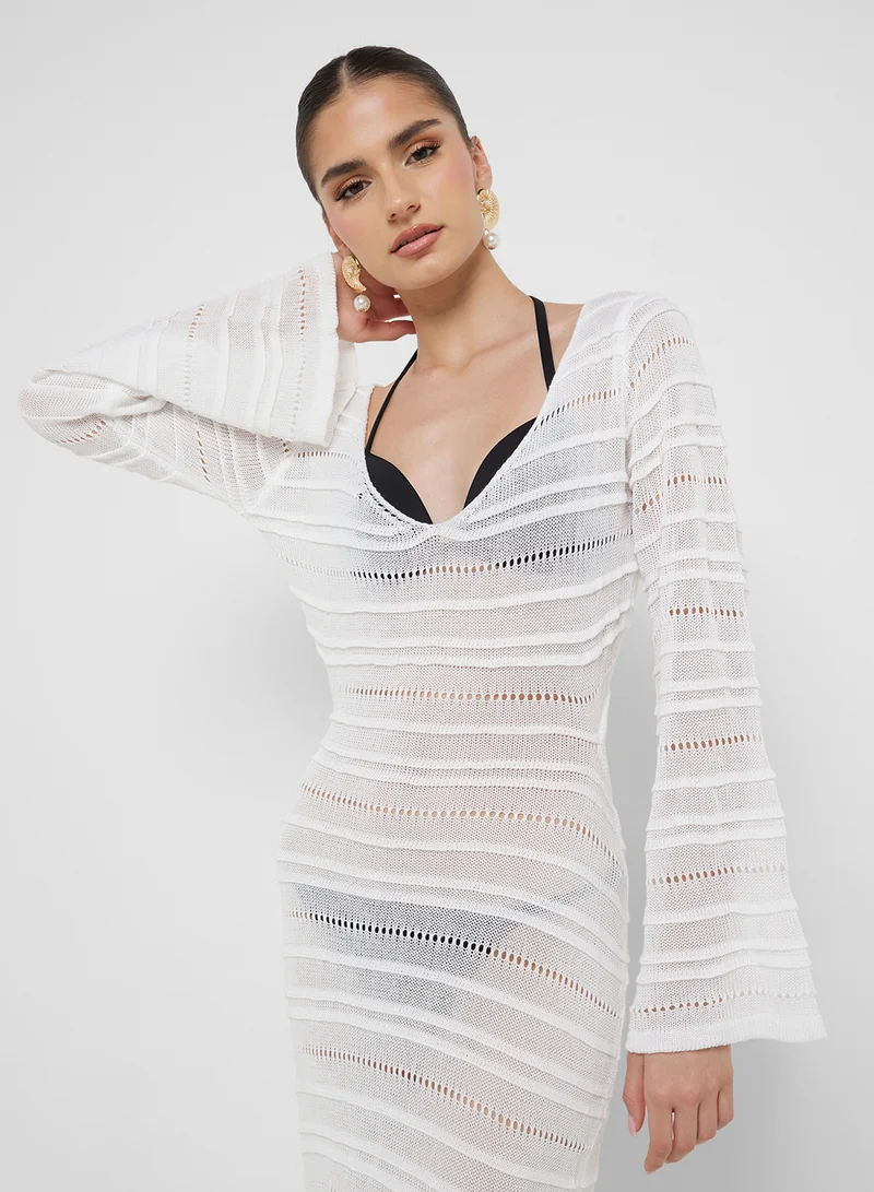 Ginger Crochet Knitted Beach Dress