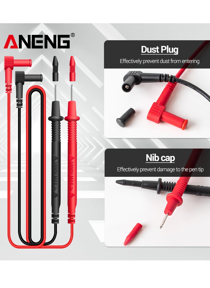 ANENG مقياس المشبك الرقمي AC / DC المشبك الحالي True-RMS متعدد المدى التلقائي اختبار متعدد مع أمبير فولت أوم مقاومة السعة استمرارية الصمام الثنائي تردد درجة الحرارة اختبارات NCV