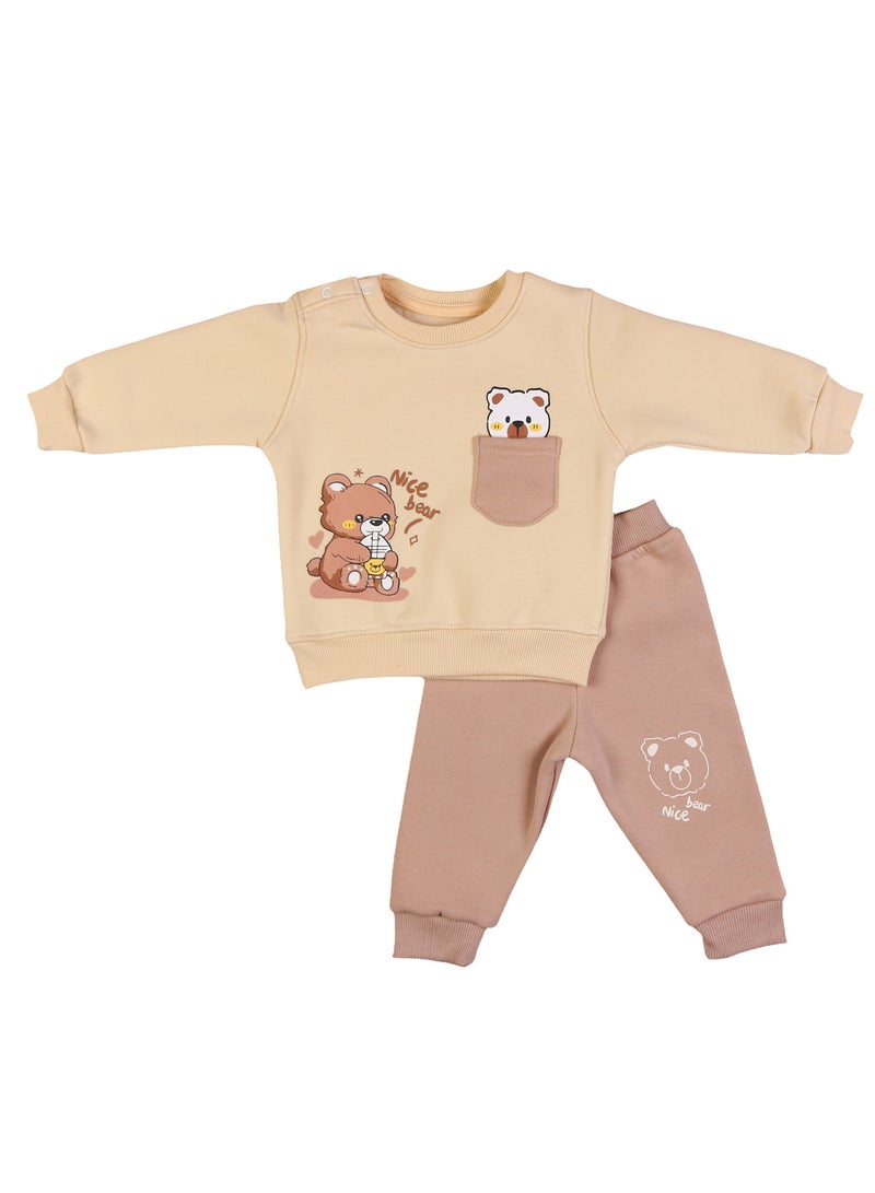 زيركون بيجامة شتوي لحديثي الولادة - 1258 - Image 1