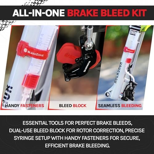 BleedZone Shimano Brake Bleed Kit with 60ml Mineral Oil- Hydraulic Brake Bleed Kit for Shimano Disc Brakes, Bike Brake Bleeder Kit, and Mineral Oil Brake Maintenance - Image 2