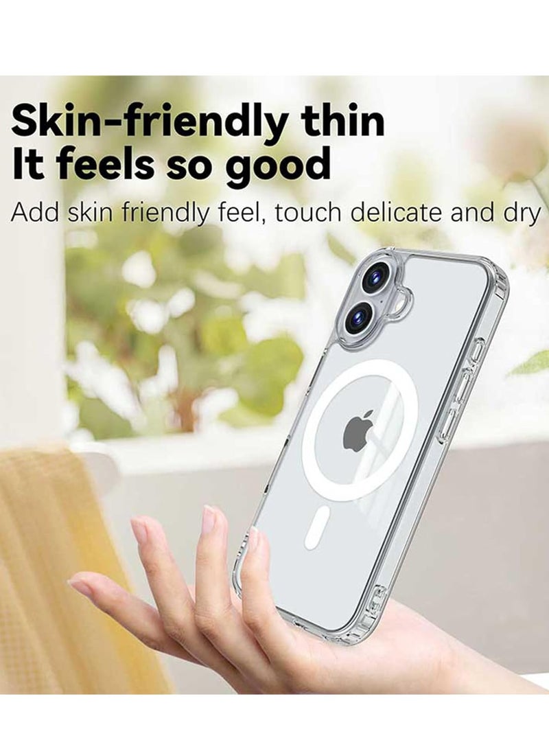 BORTONY iPhone 16 Plus Cover Crystal Clear Magnetic Case Support Wireless Charging Slim Shockproof Protective Phone Case for iPhone 16 Plus 6.7 inch - Image 5