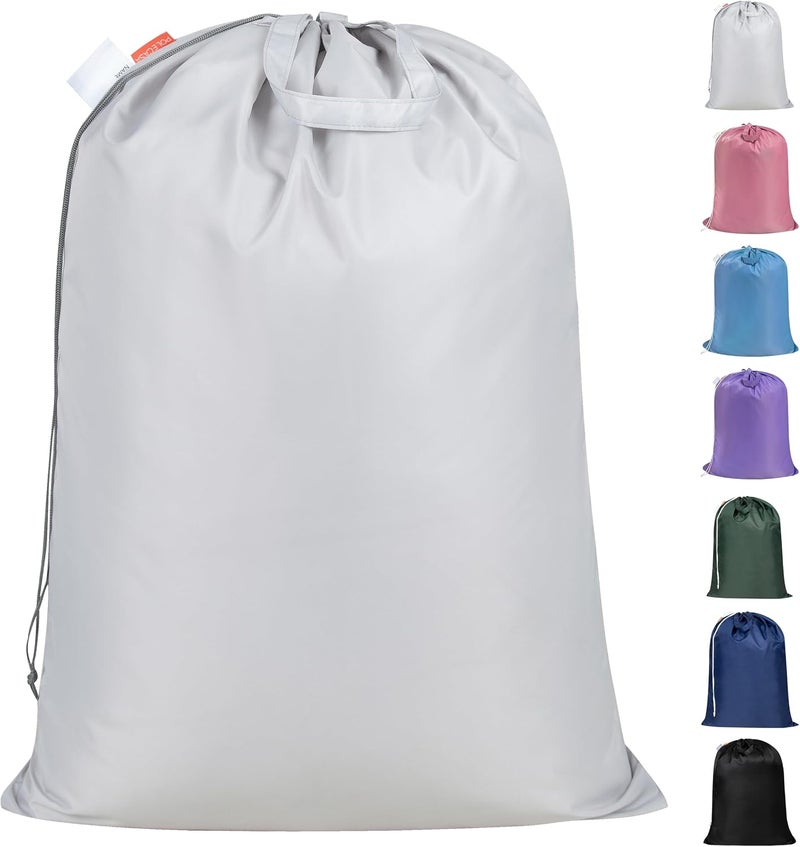 Extra Heavy Duty Laundry Bag with Handles, Silver, 28x36 Inches