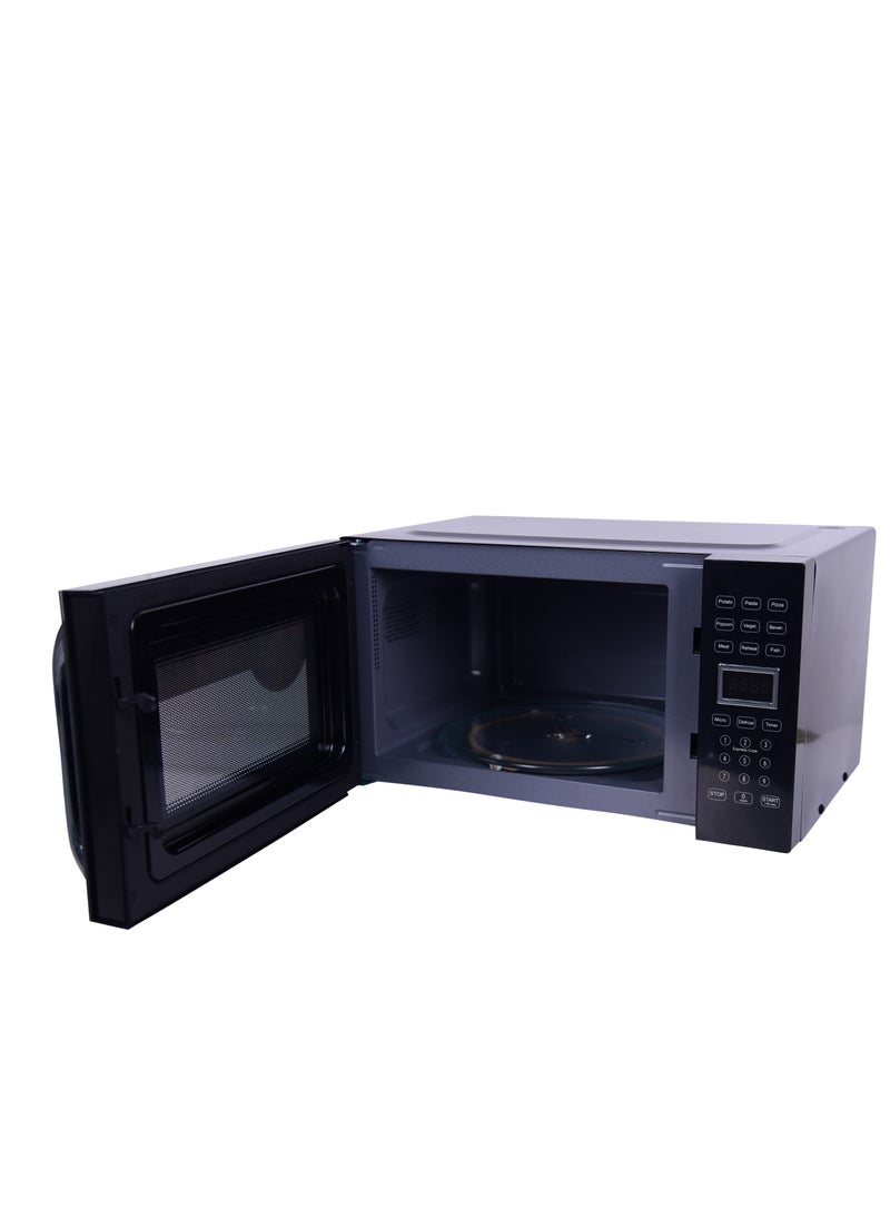 Royal - 25 Liters Membrane Digital Microwave Oven, 800 Watts, 10 Power Leves, 99.99 min Timer, Child Safety-Lock, Cooking End Signal, Easy Pull Chrome Handle, Grey, RA-25XDG - Image 1