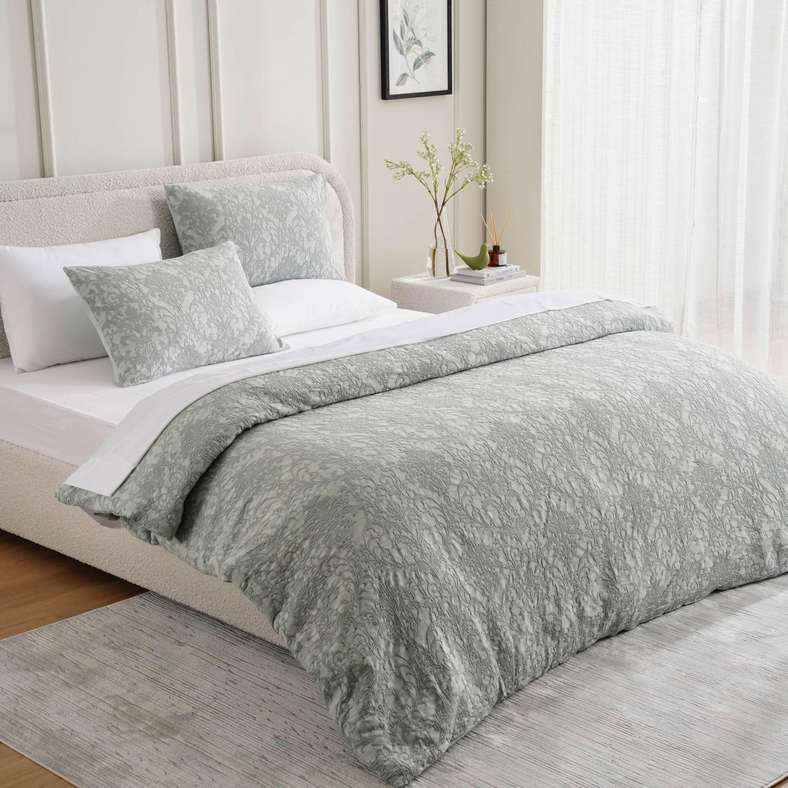 Pan Home طقم لحاف ملكي من 3 قطع باللون الساج للبالغين