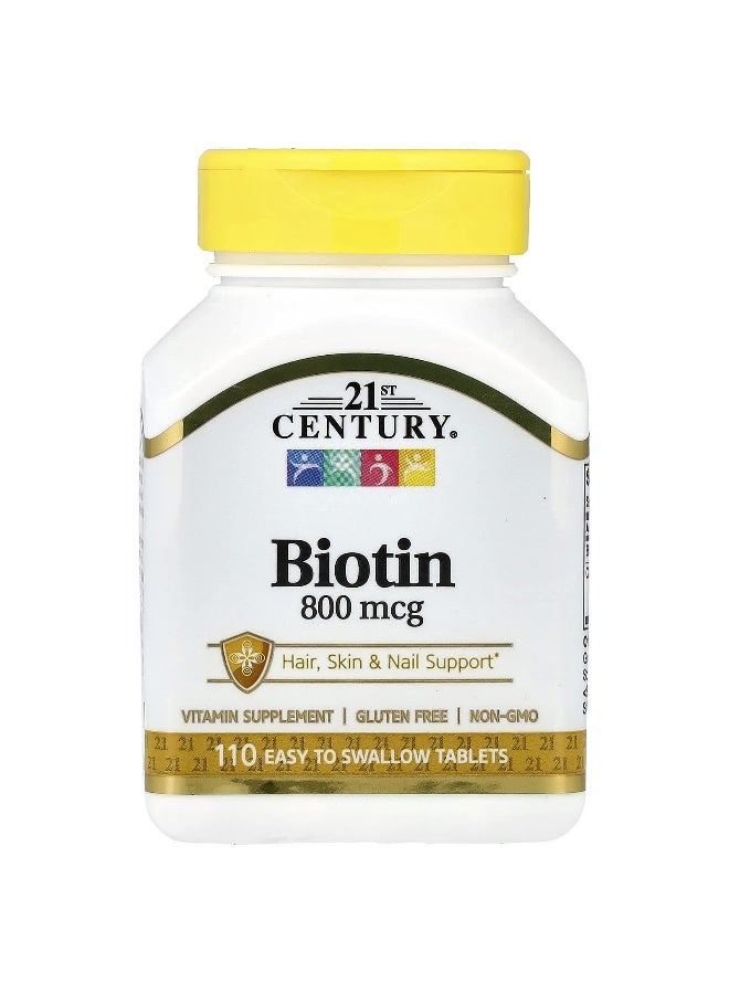 21st CENTURY 21st Century, Biotin, 110 Easy Swallow Tablets 