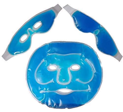 KOSTECH AntiFatigue Cooling Gel Face  Eye Mask with Strap  Facial Skin Refresh Face Shaping Mask Set of 3