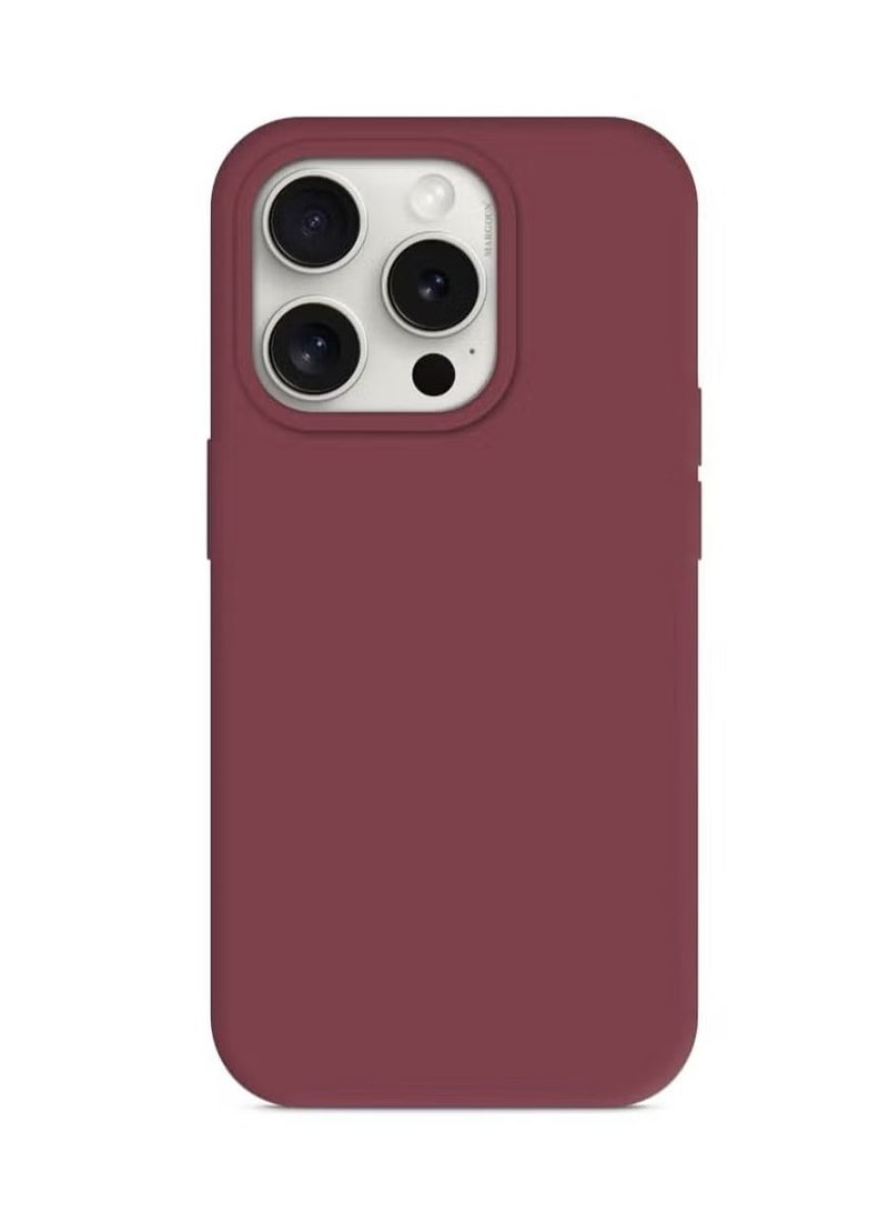 general MARGOUN Protective Liquid Silicone Case for iPhone 15 Pro Max, Maroon – Full-Body Shockproof Cover with Soft Microfiber Lining - Image 1