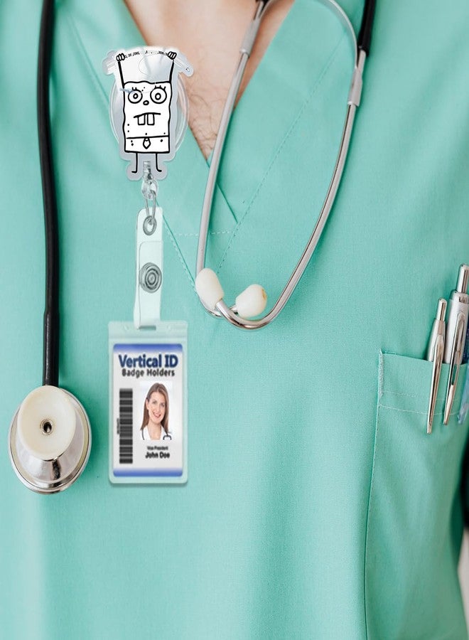 963RW Funny Badge Reel Hospital ID Retractable Holder with Acrylic Clip, Cute Nurse Accessory for RN, MD, Critical Care, ICU, Healthcare - Image 3