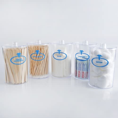 BV Medical Clear Sundry Jars, Labeled, Unbranded, Set of 5 each - Image 5