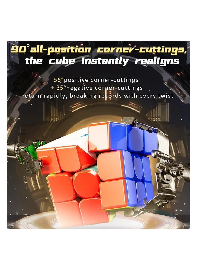 MoYu - MoYu RS3M V5 3x3 Magnetic Cube Maglev with Robot Box Stickerless Latest 2023 Release - Image 1