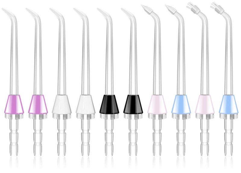 MySmile 10 PCS Replacement Jet Tips Oral Irrigator Nozzle Set Compatible with Waterpik Water Flosser, Includes Classic Tips Periodontal Pocket Tips and Plaque Seeker Tips - Image 1